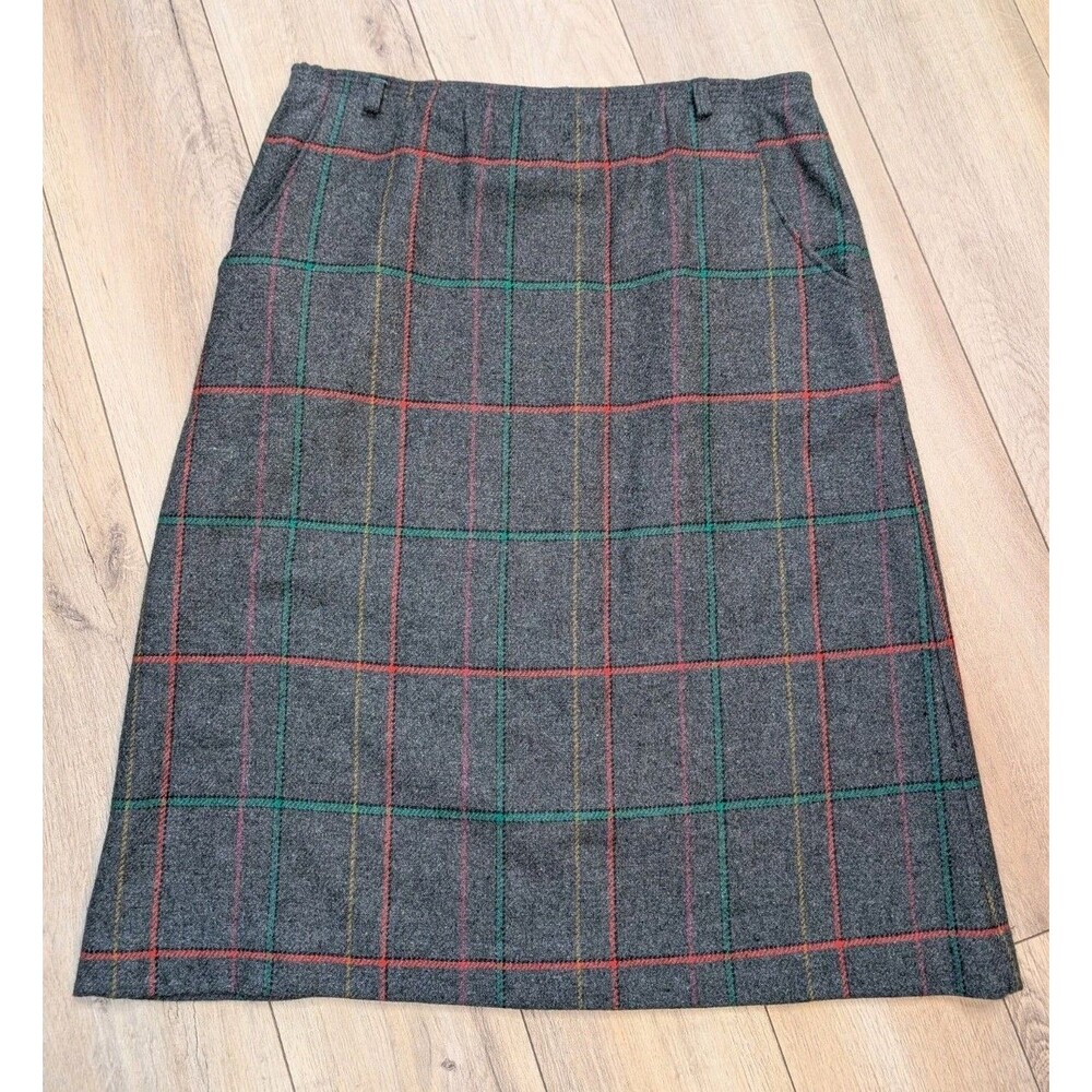 Vintage 70s Fresh Start Skirt Womens 11/12 Preppy Wool Blend